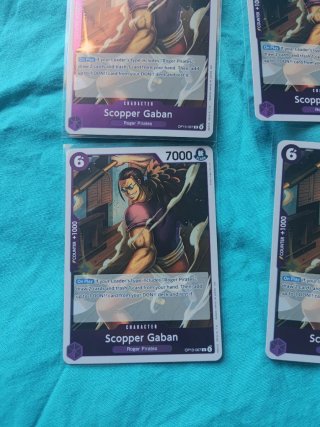 4 Cartas one piece tcg Scopper Gabán Op13