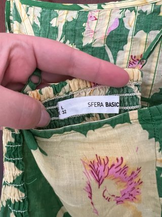 Vestido Sfera verde y rosa floral