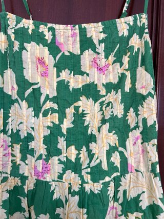 Vestido Sfera verde y rosa floral