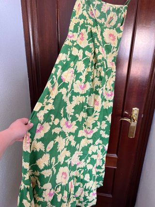 Vestido Sfera verde y rosa floral