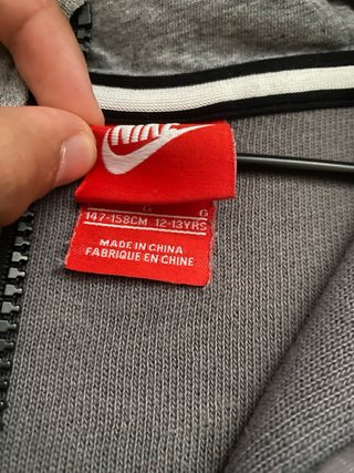 Sudadera Nike Gris con Cremallera