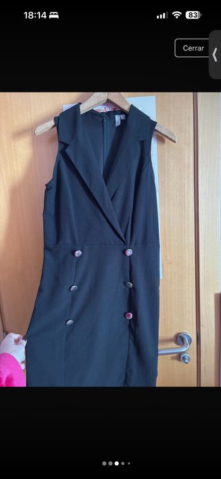 Vestido tipo americana negro