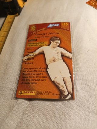 Cartolina Giuseppe Meazza Azzurri