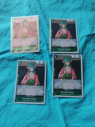 4 Cartas One Piece TCG Kouzuki Hiyori OP12