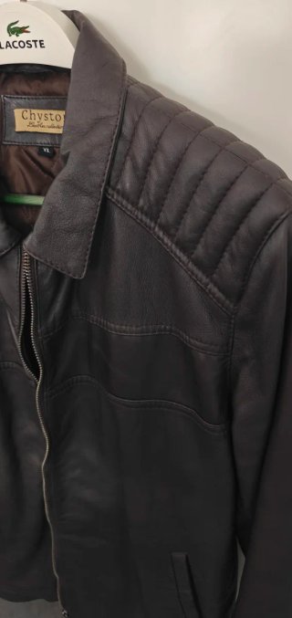 Chyston Cazadora Piel Marrón Talla XL