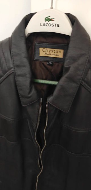 Chyston Cazadora Piel Marrón Talla XL