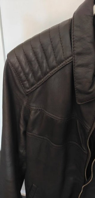 Chyston Cazadora Piel Marrón Talla XL