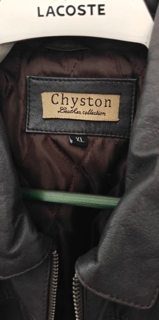Chyston Cazadora Piel Marrón Talla XL