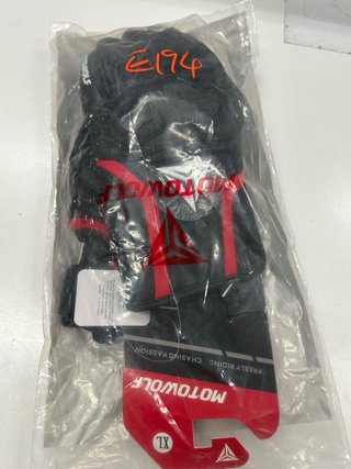 Guantes Moto MOTOWOLF Talla XL Negro/Rojo