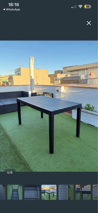 Mesa de terraza gris