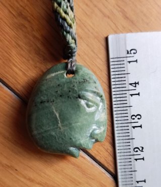 Collar Piedra Cara Macramé y Ámbar