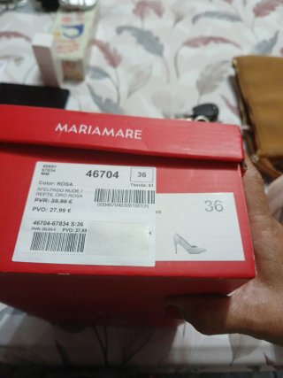 Zapatos Mariamare Talla 36 Beige/Rosa