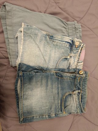 Lote 2 pantalones cortos vaqueros