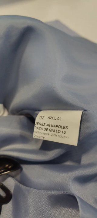 Traje Campero Niño Talla 6-7Azul claro pata dgallo