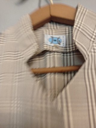 Chaleco J+G cuadros bolsillos talla