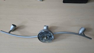 Lámpara de techo/pared plateada