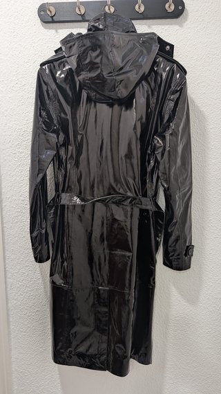 Trench Studio ID Zach Coat Piel Negro T.M