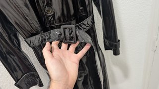 Trench Studio ID Zach Coat Piel Negro T.M