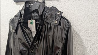 Trench Studio ID Zach Coat Piel Negro T.M