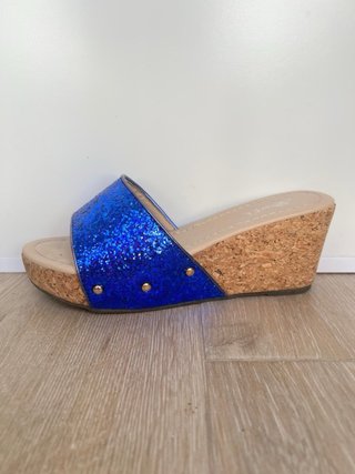 Sandalias Sofi Azul Brillante