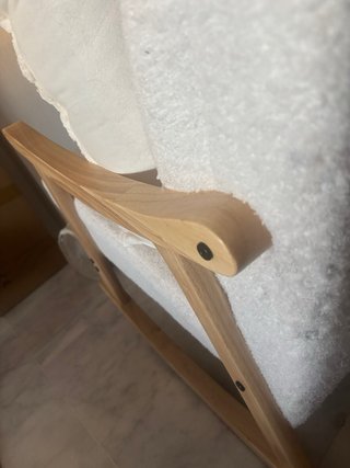 Silla Mecedora Lactancia Madera Beige