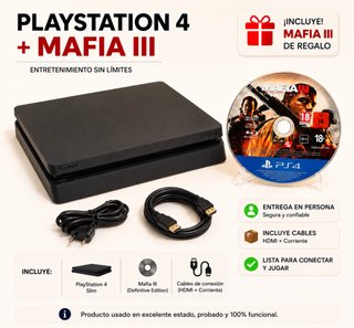 PS4 Slim + Mafia III Edición Definitiva