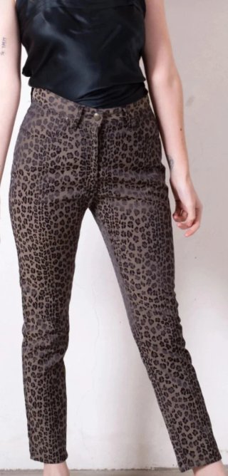 Pantaloni Fendi leopardati marrone/grigio
