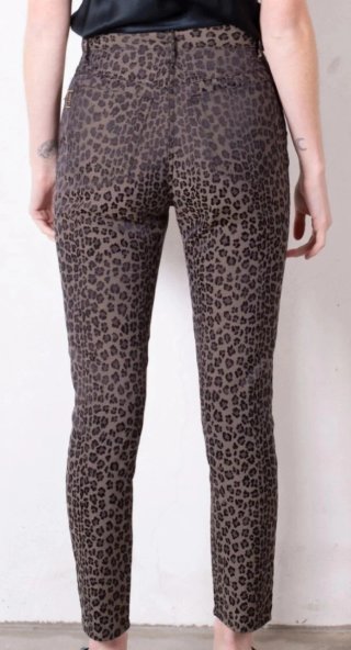 Pantaloni Fendi leopardati marrone/grigio