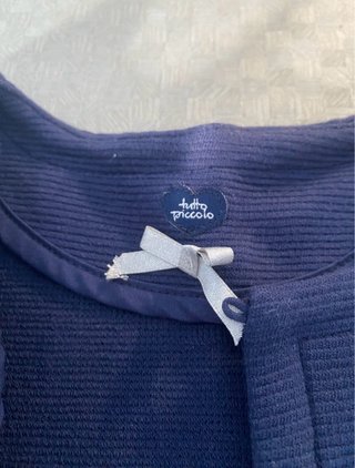 Chaqueta niña T6 azul con lazos