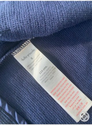 Chaqueta niña T6 azul con lazos