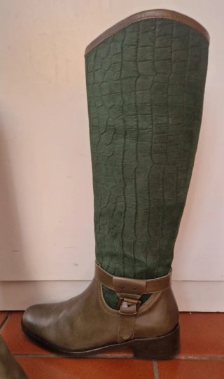 Botas altas mujer verde