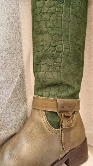 Botas altas mujer verde