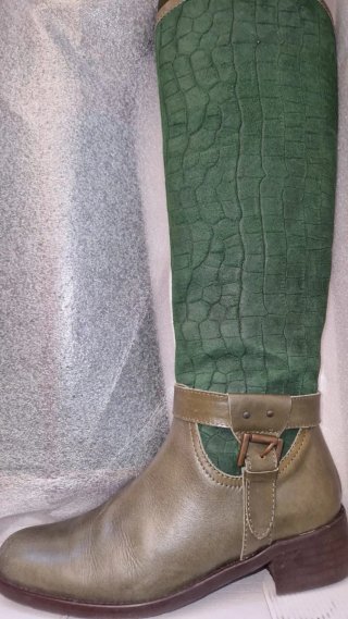 Botas altas mujer verde