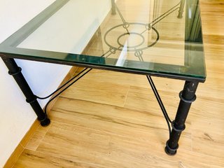 Mesa de centro acero y cristal