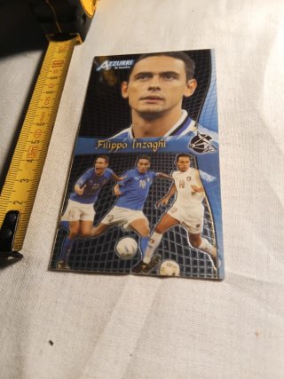 Card Calciatore Filippo Inzaghi Azzurri Italia