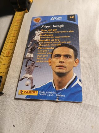 Card Calciatore Filippo Inzaghi Azzurri Italia