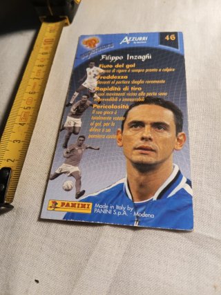 Card Calciatore Filippo Inzaghi Azzurri Italia