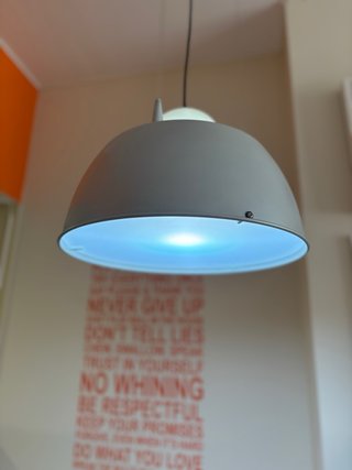 Lámpara de techo industrial gris