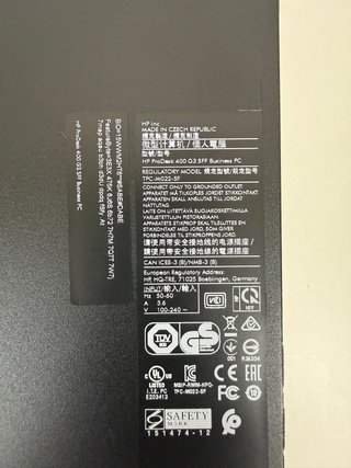 HP ProDesk 400 G3 i5 8GB RAM 500GB HDD