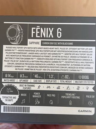 Garmin Fenix 6 Pro Sapphire carbon gray DLC