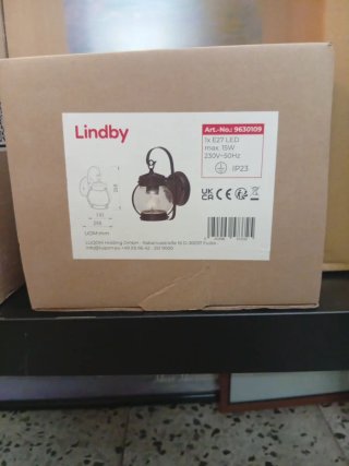 Lámpara de pared Lindby E27 LED