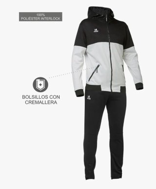 Chándal Asioka Hombre XL Negro/Blanco