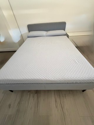 Cama 140x200 con Colchón Gris