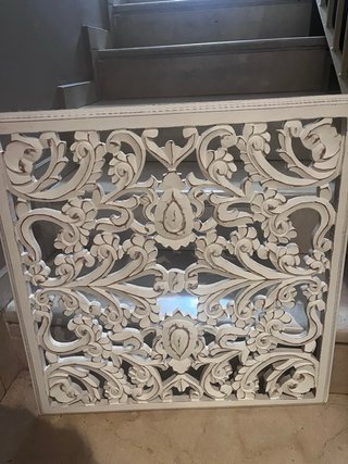 2 Cuadros Decorativos Banak Madera Blanco
