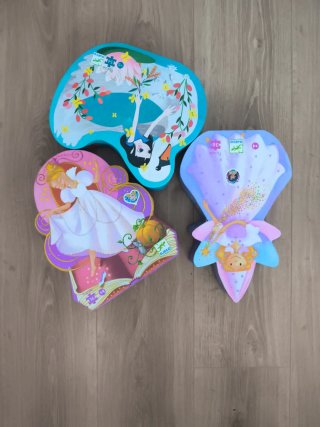 3 Puzzles Djeco Princesas y Hadas