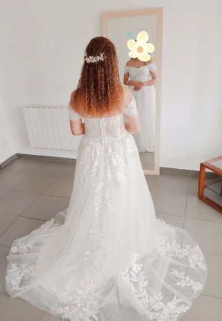 Vestido de Novia blanco ivory.