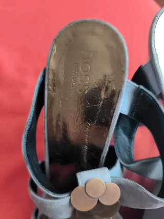 Sandalias Hoss Intropia Gris y Dorado