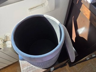 2 Pouf in tessuto con stampa