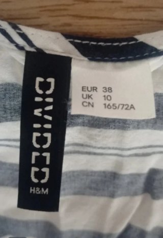 Mono corto rayas tirantes. H&M. Talla 38