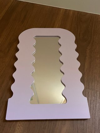 Espejo decorativo ondas rosa